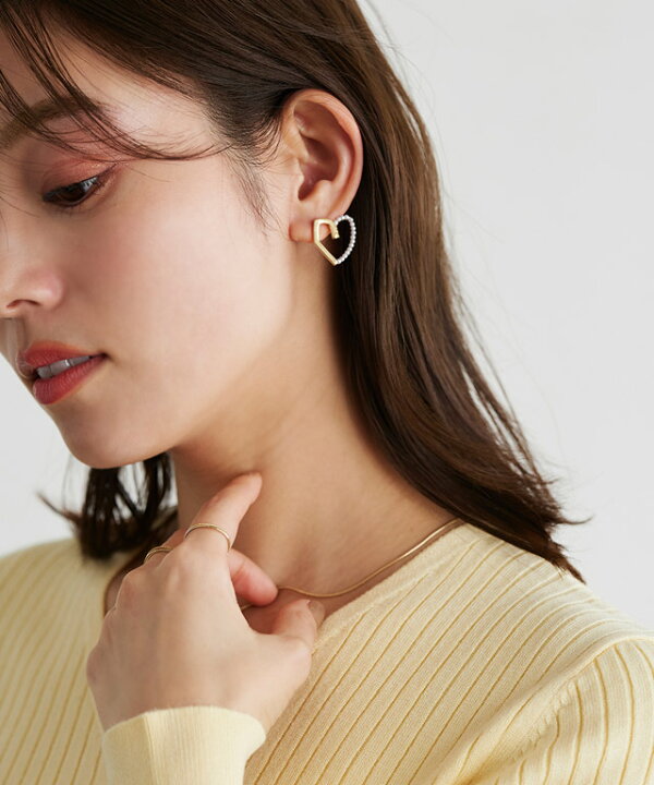 楽天市場】ハーフパールハートピアス ☆ ピアス パール ハート アクセ 