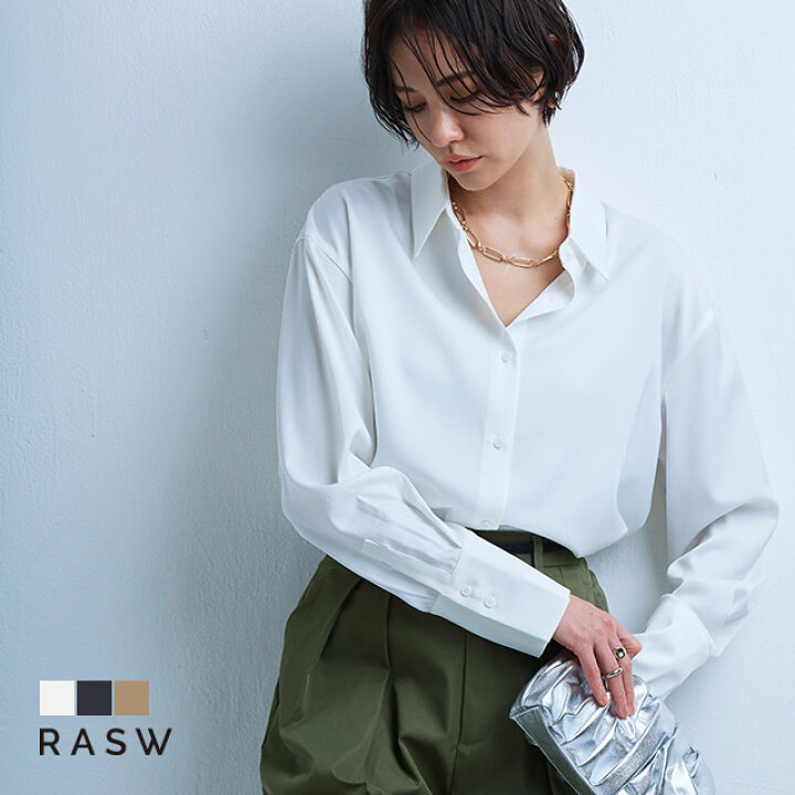 楽天市場】【送料無料】[RASW] サテンベーシックシャツ ☆ シャツ 