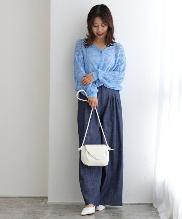 美品】インゲボルグ☆透かし編み♪二点セット カーディガン&半袖ニット  