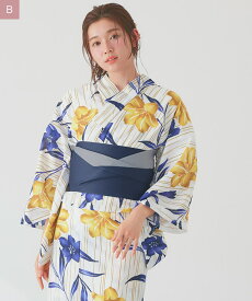 【夏SALE】≪当日発送≫ 浴衣セット 帯セットイージーケア浴衣 ☆ レディース 浴衣 イージーケア 帯セット 洗える浴衣 高見え ポリエステル 和服 上品 半巾帯 ピエロ 送料無料