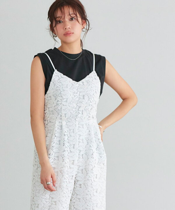 楽天市場】ケミカルレースキャミオールインワン ☆ オールインワン 