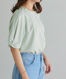 2wayツイストスリーブブラウス ☆ ブラウス ツイスト袖 2way 上品 着回し タック ベーシック フェミニン ピエロ 【Pierrot】