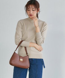 ニット 2ネックから選べるプレミアムカシミヤタッチニット ハイネック タートルネック ☆ セーター カシミヤ きれいめ オフィス 長袖 レディース ピエロ 【Pierrot】 送料無料