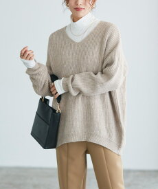 ≪最終SALE！≫≪当日発送≫ ニット コクーンシルエットニット ☆ ニット コクーンシルエット Vネック 長袖 体型カバー ふんわり ざっくり マタニティ 妊婦服 産前産後兼用 ピエロ