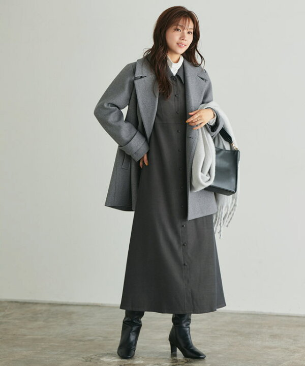 楽天市場】【決算SALE！】【送料無料】襟付きクルミボタンフレア  