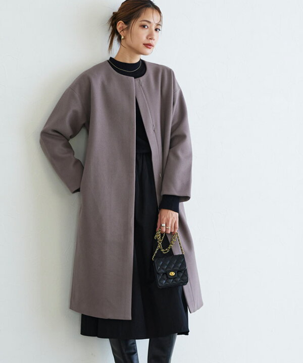楽天市場】【送料無料】メルトンノーカラーコート ☆ コート  