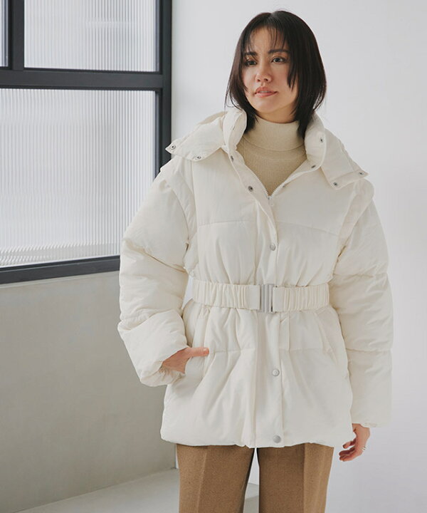楽天市場】【送料無料】[RASW]ウエストベルトファイバーダウンコート  