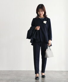 【全品10％OFFクーポン！】【期間限定SALE！】≪当日発送≫入園式 入学式 バックフレアセットアップ ☆ ママスーツ 卒園式 卒業式 セットアップ パンツスーツ セレモニー 小さいサイズ オケージョン 低身長 スーツ フォーマル ピエロ 送料無料