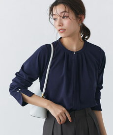 【全品10％OFFクーポン！】【スーパーSALE★2,240円！】ブラウス 2wayネックデザインTブラウス ☆ 2way ネックデザイン Tブラウス カットジョーゼット きれいめ オフィス 通勤 着回し 伸縮性 ピエロ 【Pierrot】 送料無料