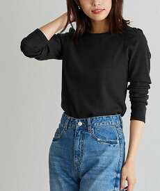 【MAX15％OFFクーポン】【半額！】【返品交換不可】カットソー パフスリーブテレコリブカットソー ☆ パフスリーブ テレコリブ 綿混 オールシーズン トレンド レイヤード きれいめ 上品 レディース 春 ピエロ 【Pierrot】