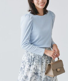 【3/10〜全品10％OFFクーポン】【半額！】【返品交換不可】カットソー パフスリーブテレコリブカットソー ☆ パフスリーブ テレコリブ 綿混 オールシーズン トレンド レイヤード きれいめ 上品 レディース 春 ピエロ 【Pierrot】