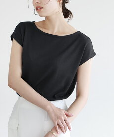 【MAX15％OFFクーポン】【半額！】【返品交換不可】UVカット ネックが選べるフレンチスリーブ サマーニット ニット レディース ☆ UVカット きれいめ オフィス 通勤 オフィスカジュアル Vネック 半袖 ウォッシャブル ピエロ 【Pierrot】