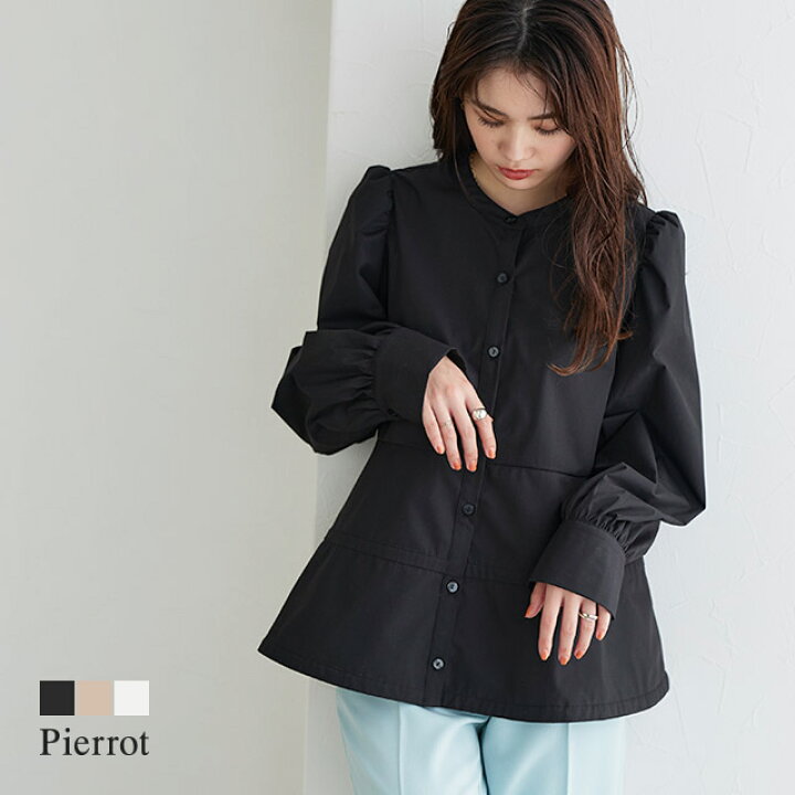 楽天市場】パフスリーブペプラムブラウス ☆ ブラウス ペプラム  