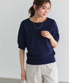 【全品10％OFFクーポン！】【予約】【news zero/news every./情報ライブ ミヤネ屋/ZIP!/めざまし8/女性自身 紹介】2wayパフハーフスリーブニット ☆ パフスリーブ サマーニット 半袖ニット 2way オフィス レディース きれいめ ピエロ 【3月上旬頃より順次発送】
