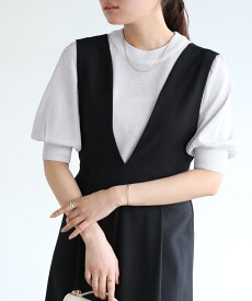【MAX15％OFFクーポン】【夏SALE】袖ボリュームラメシアーニット ☆ ニット サマーニット ラメ素材 シアー 薄手 トレンド 半端袖 クルーネック ピエロ 【Pierrot】 ≪当日発送≫