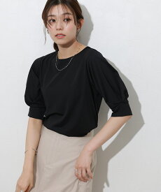 【MAX15％OFFクーポン】接触冷感 パフスリーブTシャツ ☆ カットソー Tシャツ 接触冷感 吸水速乾 UVカット トップス パフスリーブ ブラウス風 通勤 レディース ピエロ 【Pierrot】