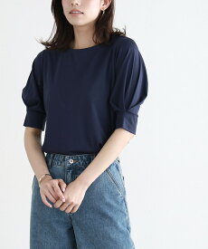 【全品10％OFFクーポン！】接触冷感 パフスリーブTシャツ ☆ カットソー Tシャツ 接触冷感 吸水速乾 UVカット トップス パフスリーブ ブラウス風 通勤 レディース ピエロ 【Pierrot】