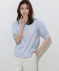 【3/10〜全品10％OFFクーポン】接触冷感 パフスリーブTシャツ ☆ カットソー Tシャツ 接触冷感 吸水速乾 UVカット トップス パフスリーブ ブラウス風 通勤 レディース ピエロ 【Pierrot】