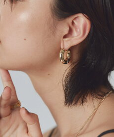 【全品10％OFFクーポン！】[RASW]ワンタッチフープピアス ☆ ピアス フープ ワンタッチ ドーナツ アクセサリー ゴールド シルバー ピエロ［Pierrot］【返品・交換不可】