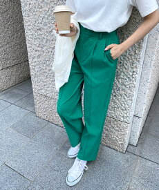 接触冷感 パンツ 接触冷感イージータックテーパードパンツ ☆ レディース テーパード ストレッチ タック ウォッシャブル オフィスカジュアル 低身長サイズあり 通勤 ピエロ 【Pierrot】