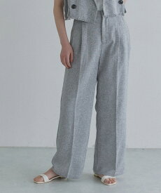 【ラスト全品10％OFFクーポン】[ECLAM] サマーツイードタックパンツ ☆ パンツ サマーツイード フロントタック クラシカル フルレングス ECLAM クラム ECLAM ピエロ【Pierrot】 ピエロ 送料無料