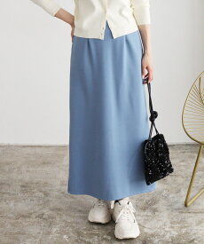 【3/10〜全品10％OFFクーポン】【半額！】【返品交換不可】スーパーストレッチIラインスカート ☆ スカート ストレッチ Iライン ウエストゴム ロング丈 ポケット付き きれいめ カジュアル 通勤 オフィス 着痩せ 体型カバー ピエロ 【Pierrot】
