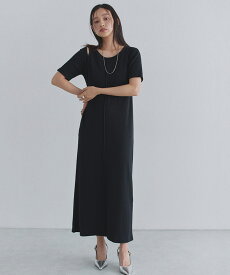 【MAX15％OFFクーポン】[ECLAM] リブカットソーレイヤード風ワンピース ☆ ワンピース Iライン レイヤードデザイン リブカットソー 綿混素材 後ろスリット クラム ECLAM ピエロ 送料無料