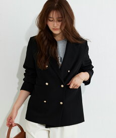 【MAX15％OFFクーポン】【スーパーSALE★5,490円！】≪当日発送≫ダブルボタンテーラードジャケット ☆ ジャケット テーラード ダブル チェック ヘリンボーン レディース きれいめ オフィス 通勤 オフィスカジュアル Pierrot ピエロ 送料無料