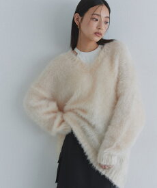 【MAX15％OFFクーポン】≪冬SALE！≫[ECLAM] シャギーVネックニット ☆ ニット Vネック シャギー ゆったり 抜け感 カジュアル リラクシー 華やか クラム ECLAM ピエロ 送料無料