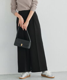 【MAX15％OFFクーポン】≪当日発送≫ ワイドパンツ レディース 高見えワイドパンツ 【低身長サイズ有】 パンツ 小さいサイズ センタープレス オフィス きれいめ 【Pierrot】 ピエロ 送料無料