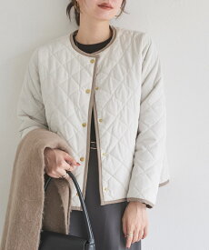 【全品10%OFFクーポン】≪冬SALE！≫選べる丈キルティングコート ☆ コート レディース キルティング ショート丈 アウター ゴールドボタン パイピング ノーカラー ピエロ 送料無料