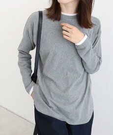 ≪最終SALE！≫裏微起毛レイヤード風カットソー ☆ カットソー 裏微起毛 裏起毛 レイヤード風 シンプル カジュアル 重ね着風 ラウンド裾 あったか ピエロ【Pierrot】