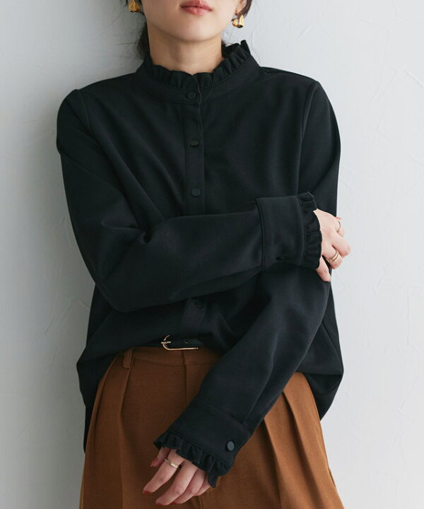 SALE】長袖タックVネックブラウス【ネコポス】 – BLUE ONLINE 