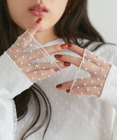 【全品20％OFFクーポン】起毛裏地付き 選べる柄チュールハイネックカットソー ☆ カットソー 起毛裏地 チュール ハイネック ふんわり ドット レース ラメ 透け感 ピエロ【Pierrot】