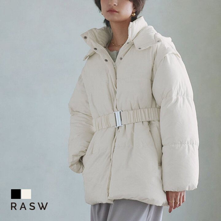 楽天市場】[RASW]ウエストベルトファイバーダウンコート ☆ コート 