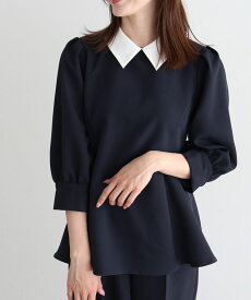 【全品10％OFFクーポン！】【期間限定SALE！】入園式 入学式 2WAY選べる襟ペプラムセットアップ ☆ セットアップ 2WAY 着回し 女性らしさ スタイルアップ シンプル フォーマル 襟付き ピエロ≪当日発送≫
