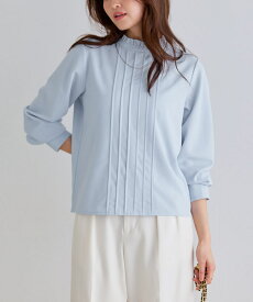 【3/10〜全品10％OFFクーポン】【スーパーSALE★2,240円！】ブラウス フリルネックタックTブラウス ☆ タック Tブラウス フリル お手入れ簡単 デザイン 伸縮性 オフィス きれいめ オフィス 通勤 ボリューム シワ 襟 手入れ ピエロ 【Pierrot】 送料無料