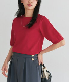 【春ニットフェア】【接触冷感/UV/ウォッシャブル】半袖ニット ☆ ニット サマーニット UVcut 接触冷感 洗える 半袖 きれいめ オフィス 通勤 オフィスカジュアル シンプル ピエロ 【Pierrot】 送料無料