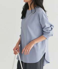 【3/10〜全品10％OFFクーポン】【スーパーSALE★2,690円！】【イージーケア】ジョーゼットTブラウス ☆ シンプル 上品 ドレープ 万能 シワ なりにくい サイドスリット こなれ感 ピエロ【Pierrot】 送料無料