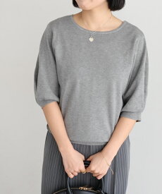【春ニットフェア】【news zero/news every./情報ライブ ミヤネ屋/ZIP!/めざまし8/女性自身 紹介】今だけ送料無料 2wayパフハーフスリーブニット ☆ パフスリーブ サマーニット 半袖ニット 2way オフィス レディース きれいめ ピエロ