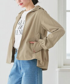 UVカット 撥水 パーカーバックフリル ☆ レディース ライトアウター フリル 日焼け対策 UV対策 日よけ対策 ブルゾン フェミニン アクティブ 切り替え 紫外線カット 機能付き ピエロ 送料無料