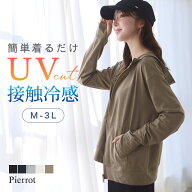 【MAX15％OFFクーポン！】接触冷感/UVダブルジップパーカー ☆ UVカット パーカー 着る日焼け止め 紫外線…