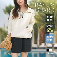 【マラソン限定★4290円⇒3190円】【ラッシュガード】ハーフジッププルオーバー ☆ UVカット 紫外線 接触…