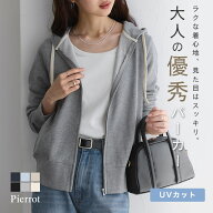 【期間限定1,000円OFFクーポン】スウェットジップパーカー ☆ UVカット UV対策 パーカー レディース スウ…