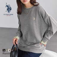 【タイムSALE★5990円⇒5390円】U.S. POLO ASSN. レイヤード風スウェット ☆ スウェット レディース トレ…