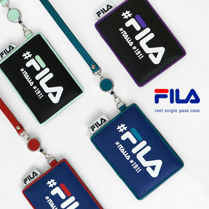 楽天市場 Fila フィラ ハッシュタグ ロゴ パスケース リール シングル 1面 合皮 かわいい おしゃれ メール便送料無料 Cofuri コフリ