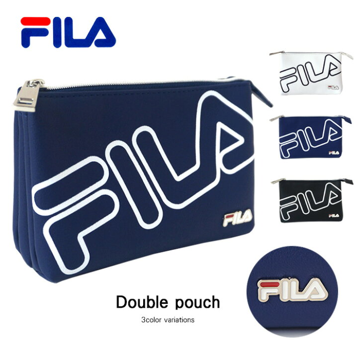 楽天市場 Fila フィラ 2連 ポーチ ロゴ 合皮 コスメ 化粧 レディース メンズ おしゃれ かわいい プレゼント ギフト 敬老の日 クリスマス 送料無料 北海道沖縄発送不可 Ke Cofuri コフリ