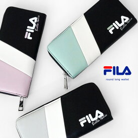 FILA フィラ アダプト ラウンド 長財布 切り替え 合皮 黒 かわいい おしゃれ / メール便送料無料 _ke