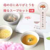 母の日 にありがとうを贈るスープセット＜5種＞ 常温保存 母の日ギフト 母の日のプレゼント お母さん ギ…