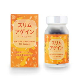 [2個セット]スリム アゲイン(Slim Again) 100粒(16日分) ダイエット 乳酸菌 炭 デトックス 腸slimag-tf-2内環境